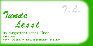 tunde lessl business card